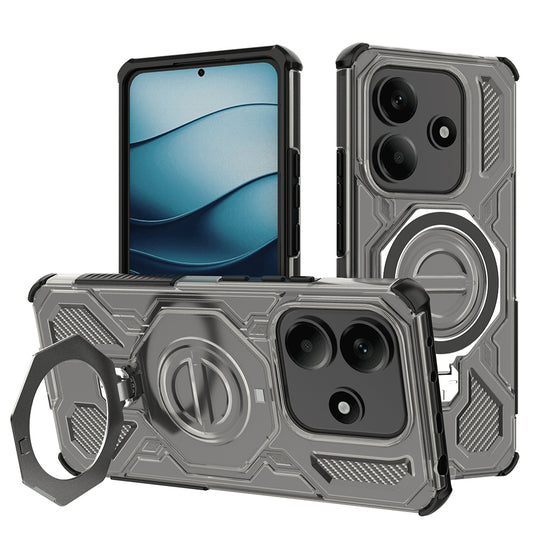 Pouzdro pro Xiaomi Redmi Note 14 5G, Techsuit, Carbon Shield Pro, Kouřové