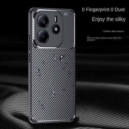 Case for Xiaomi Redmi Note 14 5G, Techsuit, CarbonFiber, Black