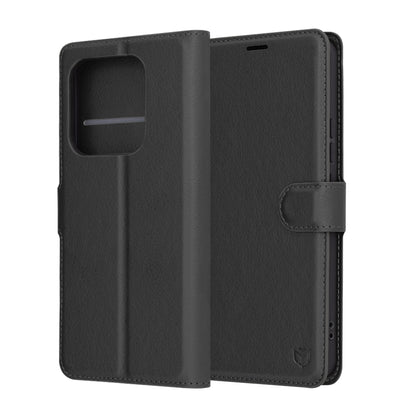 Pouzdro pro Xiaomi Redmi Note 14 5G, Techsuit, kožené folio, černé