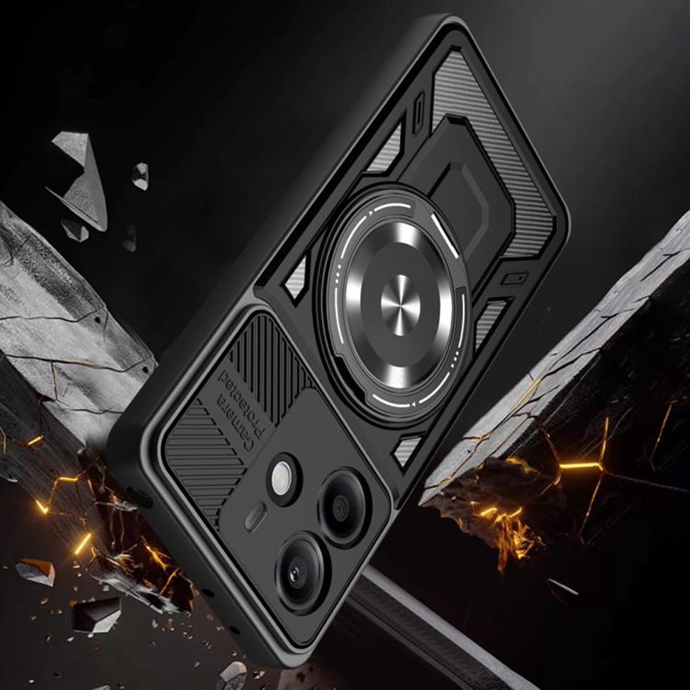 Pouzdro pro Xiaomi Redmi Note 14 5G, Techsuit, RuggedCam, Černé