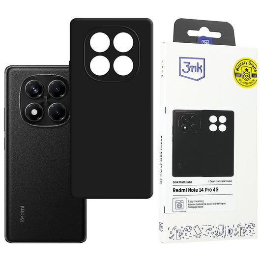 Pouzdro pro Xiaomi Redmi Note 14 Pro 4G, 3MK, Černá matná