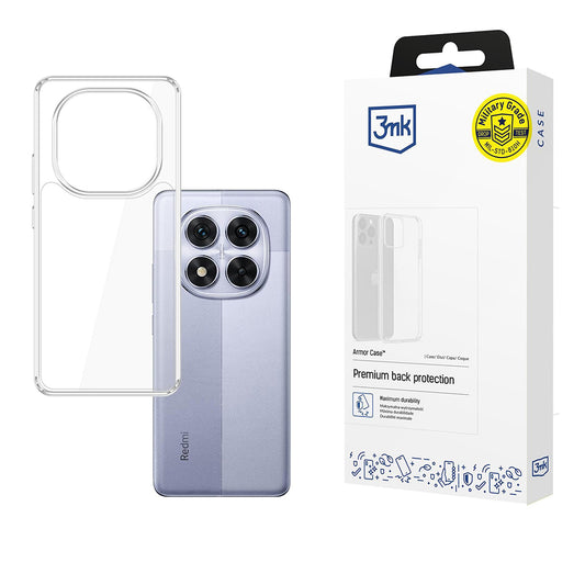 Pouzdro pro Xiaomi Redmi Note 14 Pro 4G / Note 14 Pro+ 5G / Note 14 Pro 5G, 3MK, Armor, Průhledné