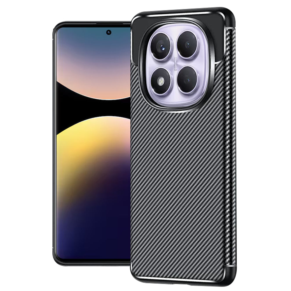 Pouzdro pro Xiaomi Redmi Note 14 Pro 4G, Techsuit, CarbonFiber, Černá