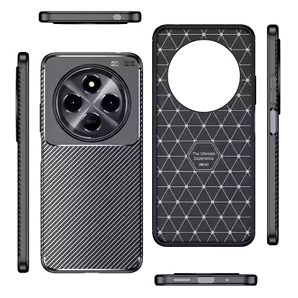 Pouzdro pro Xiaomi Redmi Note 14 Pro 4G, Techsuit, CarbonFiber, Černá
