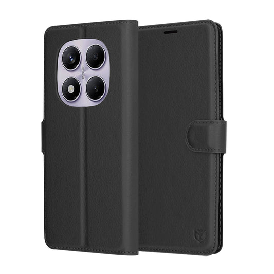 Pouzdro pro Xiaomi Redmi Note 14 Pro 4G, Techsuit, kožené folio, černé