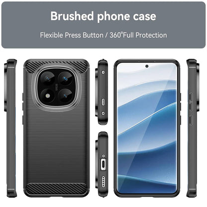 Pouzdro pro Xiaomi Redmi Note 14 Pro+ 5G, Techsuit, Carbon, Černé