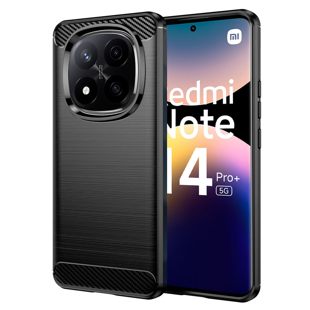 Pouzdro pro Xiaomi Redmi Note 14 Pro+ 5G, Techsuit, Carbon, Černé
