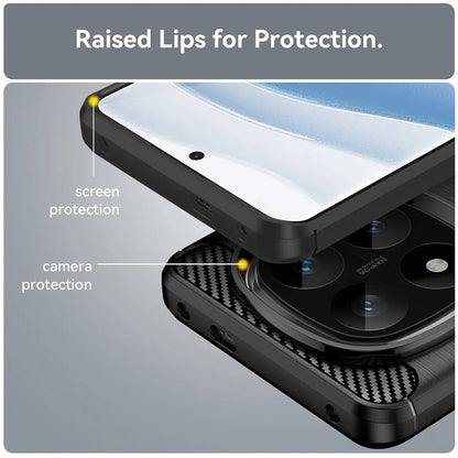 Pouzdro pro Xiaomi Redmi Note 14 Pro+ 5G, Techsuit, Carbon, Černé