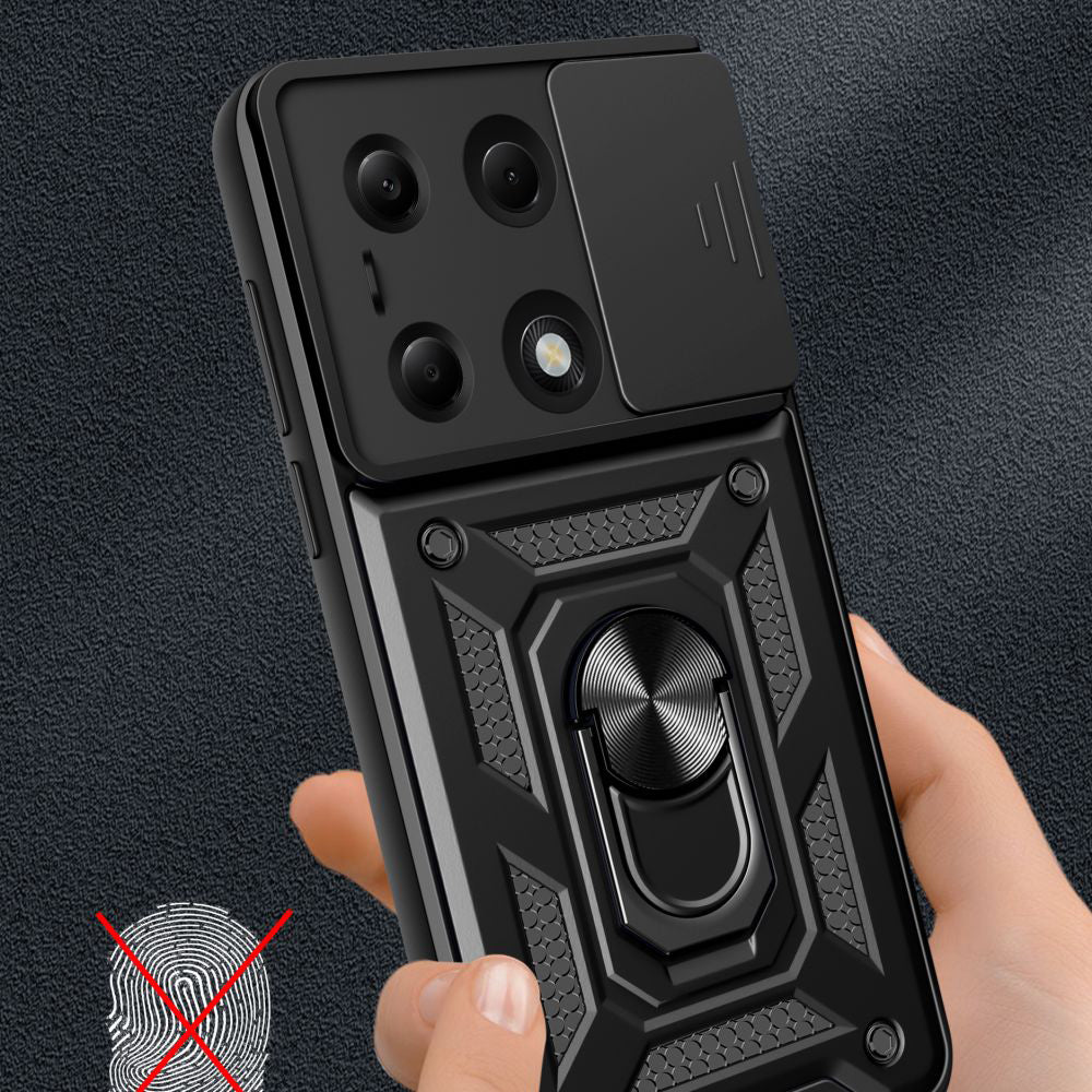 Pouzdro pro Xiaomi Redmi Note 14S / Note 13 Pro 4G / Poco M6 Pro 4G, Techsuit, CamShield, Černé