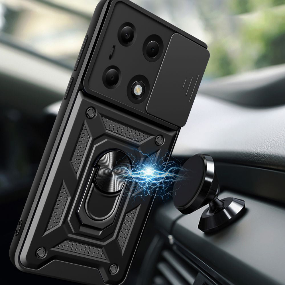 Pouzdro pro Xiaomi Redmi Note 14S / Note 13 Pro 4G / Poco M6 Pro 4G, Techsuit, CamShield, Černé