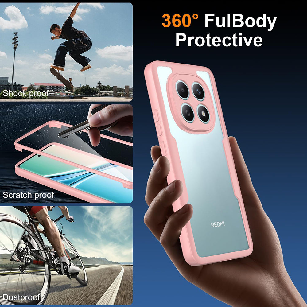 Pouzdro pro Xiaomi Redmi Note 15 4G, Techsuit, ColorVerse 360, Růžové