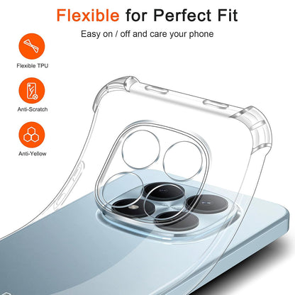 Pouzdro pro Xiaomi Redmi Note 15 Pro 4G, Techsuit, Shockproof Clear, Průhledné