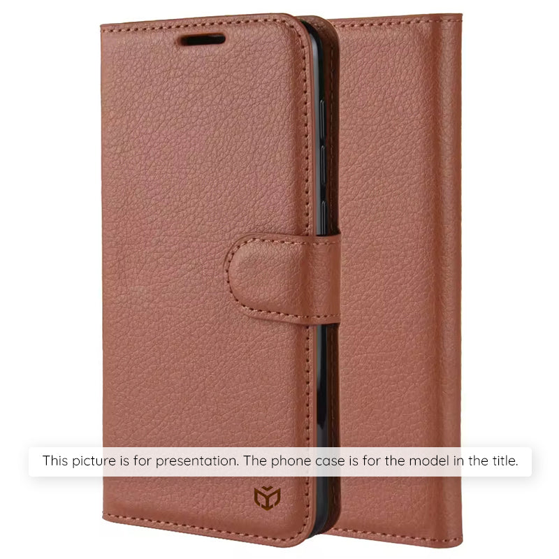 Pouzdro pro Xiaomi Redmi Note 15 Pro 5G, Techsuit, Leather Folio, hnědá