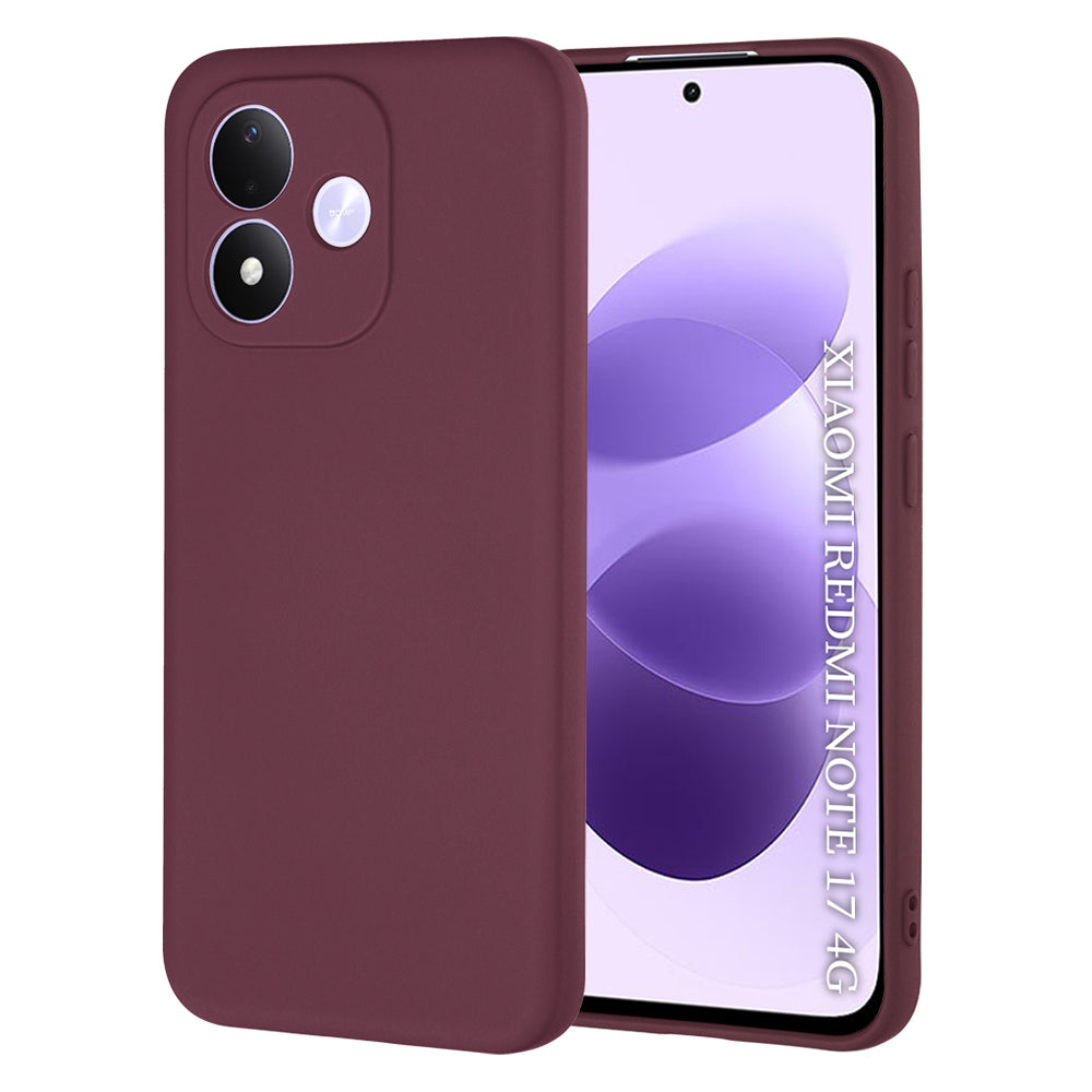 Pouzdro pro Xiaomi Redmi Note 17 4G / Note 17 5G, Techsuit, SoftFlex, vínové