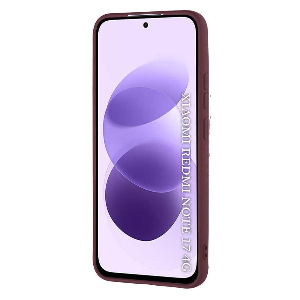 Pouzdro pro Xiaomi Redmi Note 17 4G / Note 17 5G, Techsuit, SoftFlex, vínové