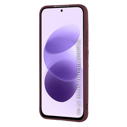 Pouzdro pro Xiaomi Redmi Note 17 4G / Note 17 5G, Techsuit, SoftFlex, vínové