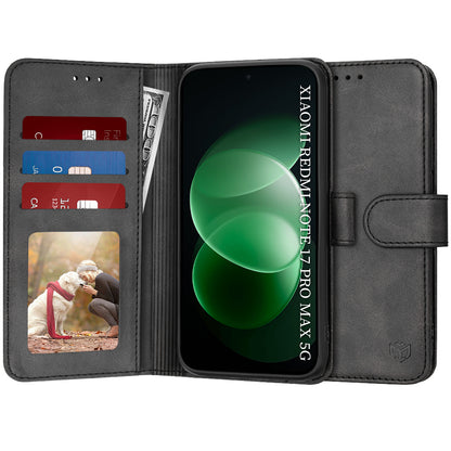 Pouzdro pro Xiaomi Redmi Note 17 Pro Max, Techsuit, Diary Book, černé