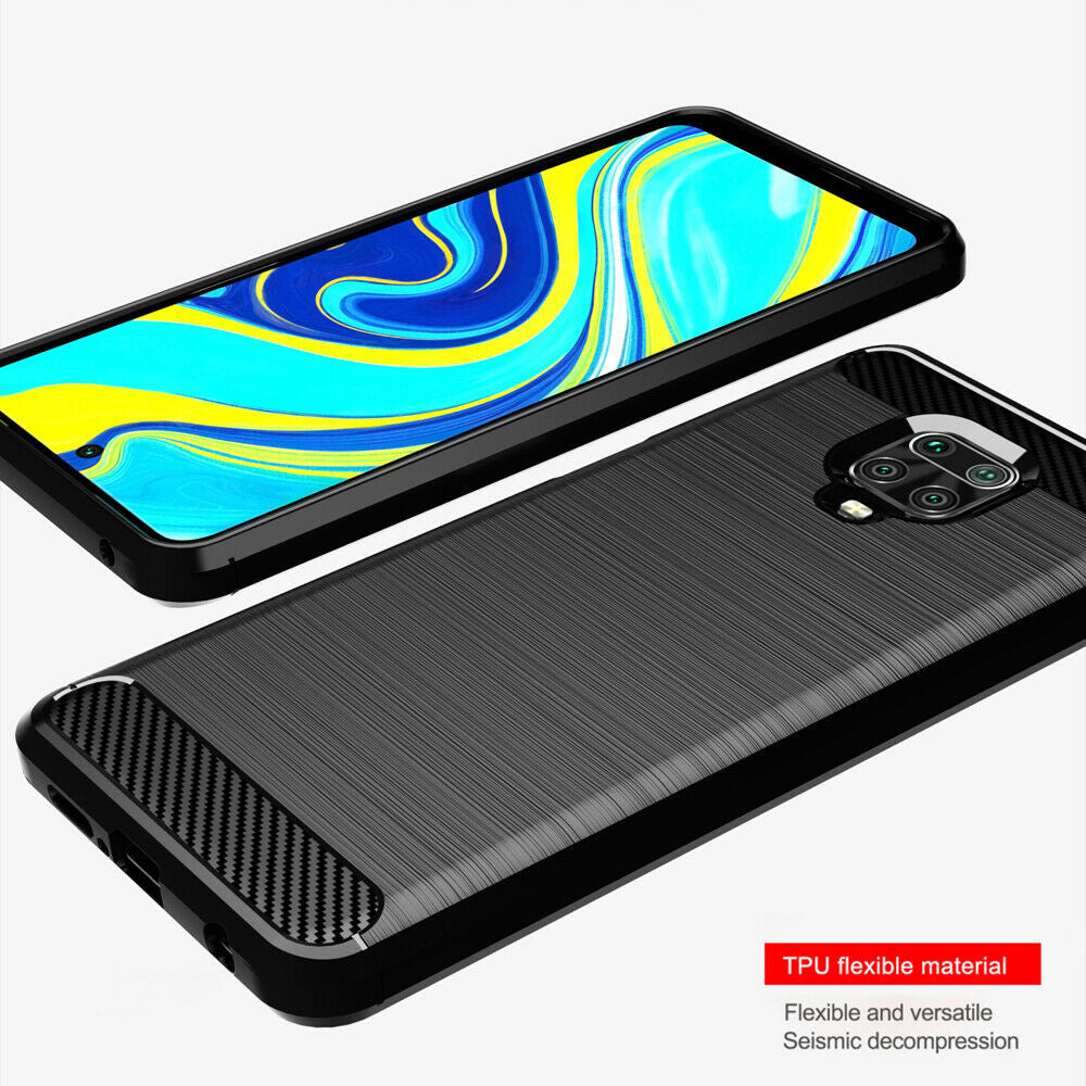 Pouzdro pro Xiaomi Redmi Note 9S / Note 9 Pro / Note 9 Pro Max, Techsuit, Carbon, Černé
