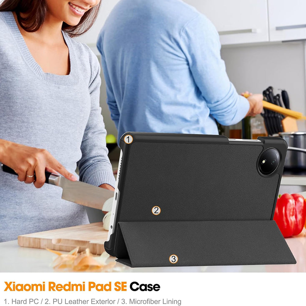 Pouzdro pro Xiaomi Redmi Pad SE 8.7, Techsuit, FoldPro, černé
