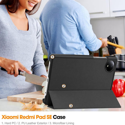 Pouzdro pro Xiaomi Redmi Pad SE 8.7, Techsuit, FoldPro, černé