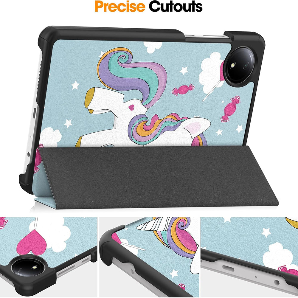 Pouzdro pro Xiaomi Redmi Pad SE 8.7, Techsuit, FoldPro Unicorn, vícebarevné