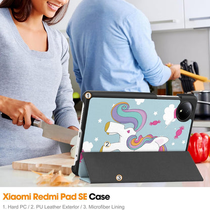 Pouzdro pro Xiaomi Redmi Pad SE 8.7, Techsuit, FoldPro Unicorn, vícebarevné