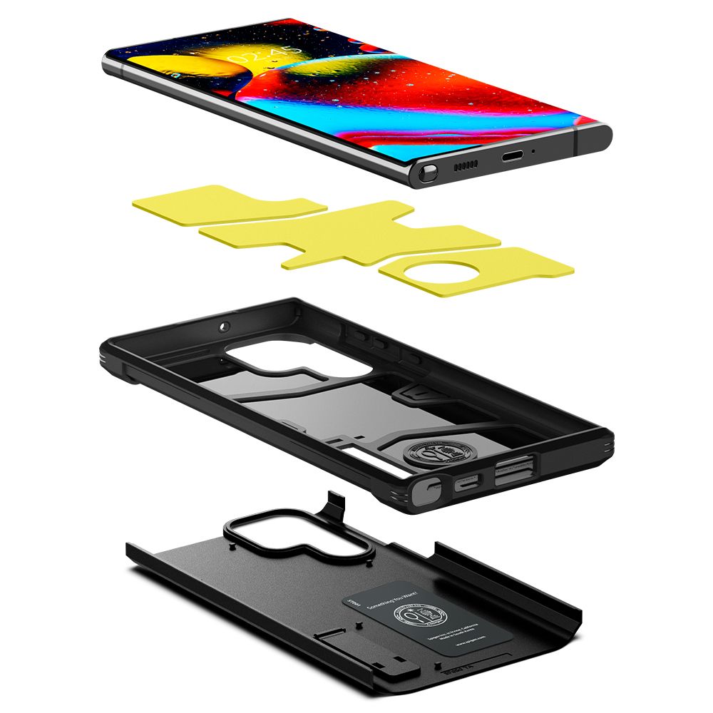 Case for Samsung Galaxy S22 Ultra 5G S908, Spigen, Tough Armor, Black ACS03923