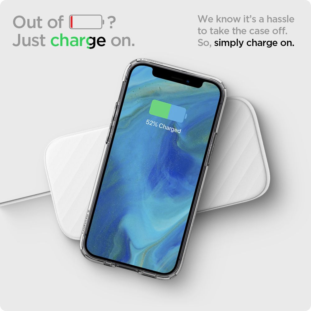 Pouzdro pro Apple iPhone 12 / 12 Pro, Spigen, Ultra Hybrid, Transparentní ACS01702