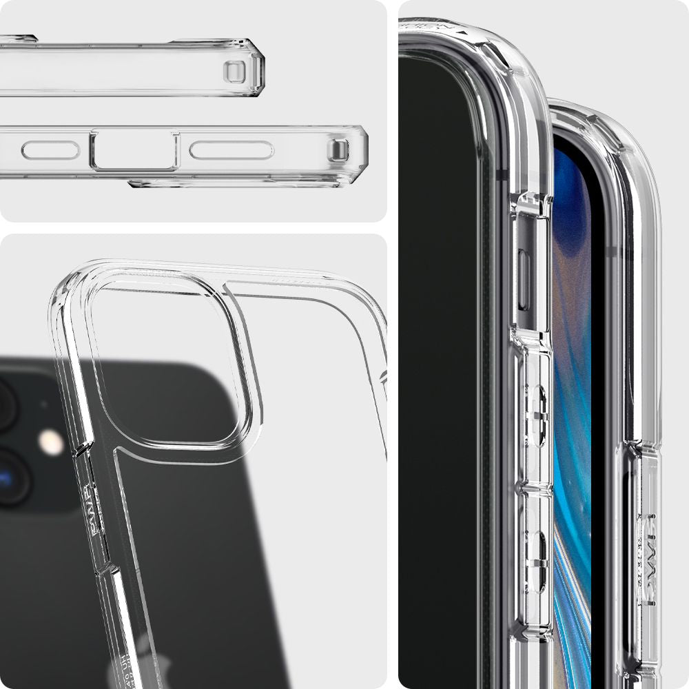 Pouzdro pro Apple iPhone 12 / 12 Pro, Spigen, Ultra Hybrid, Transparentní ACS01702