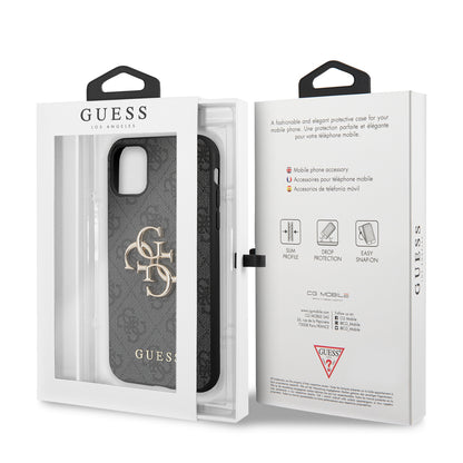 Case for Apple iPhone 11, Guess, 4G Metal Logo, Grey