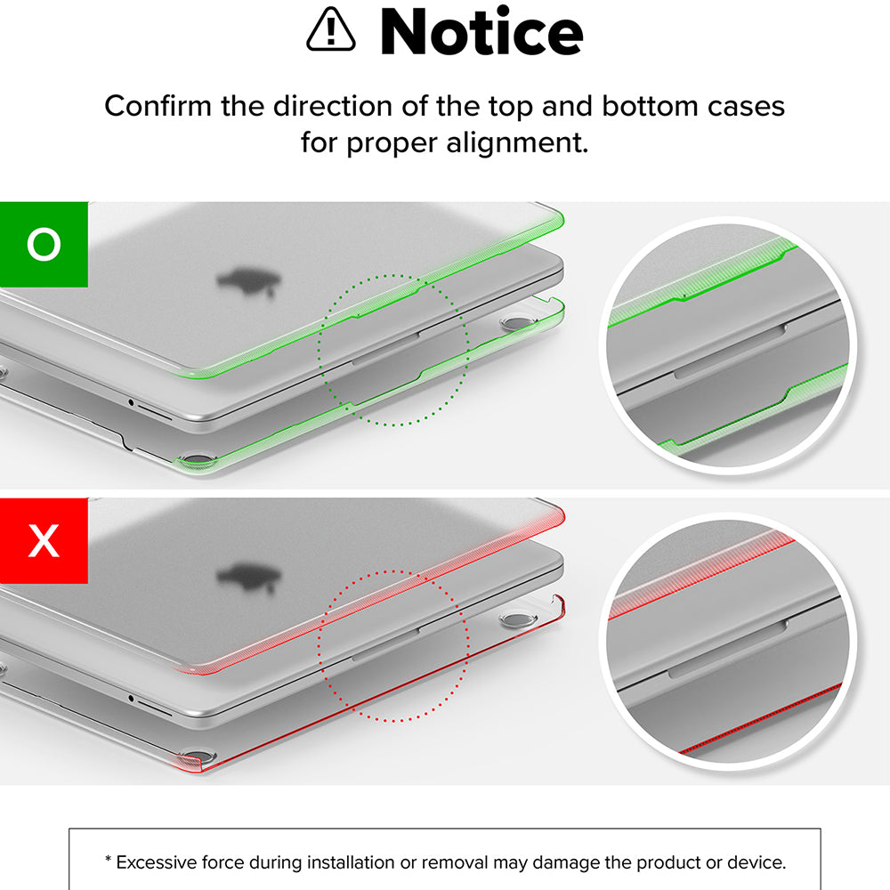 Pouzdro Ringke Slim pro Apple MacBook Neo 13″, matně průhledné.