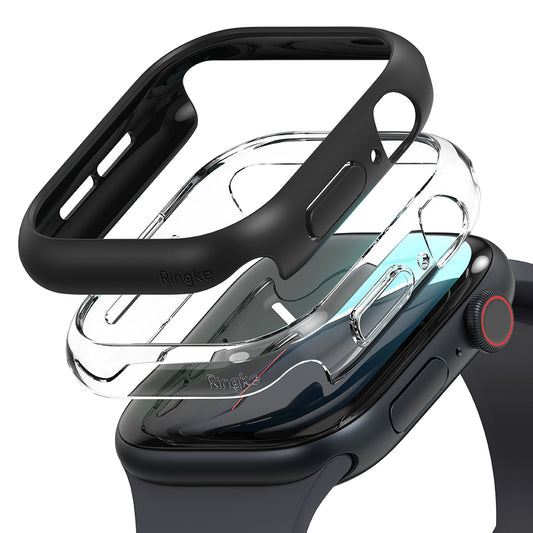 Pouzdro Ringke Slim pro Apple Watch Series 10 / 11 42mm, Sada 2 kusy, Matná černá / Průhledná