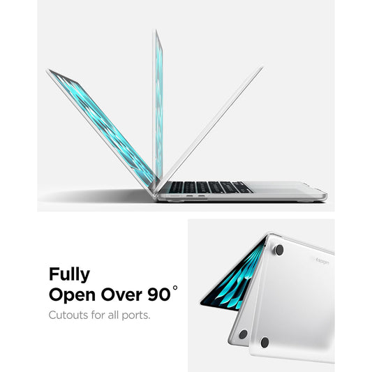 Pouzdro Spigen Airskin pro Apple MacBook Air 13palců (2026) / (2025) / (2024) / (2022), Matně průhledné ACS11530