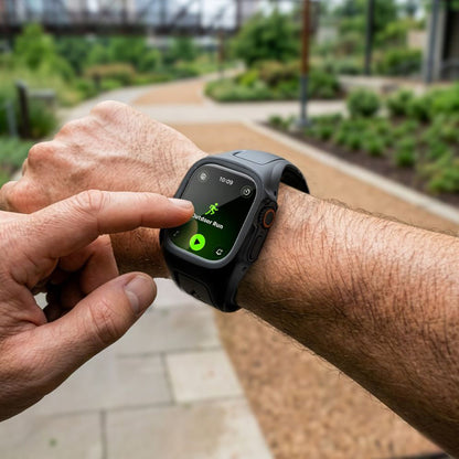 Pouzdro Spigen Liquid Air Pro s ochrannou fólií pro Apple Watch Ultra Series, matná černá ACS11416