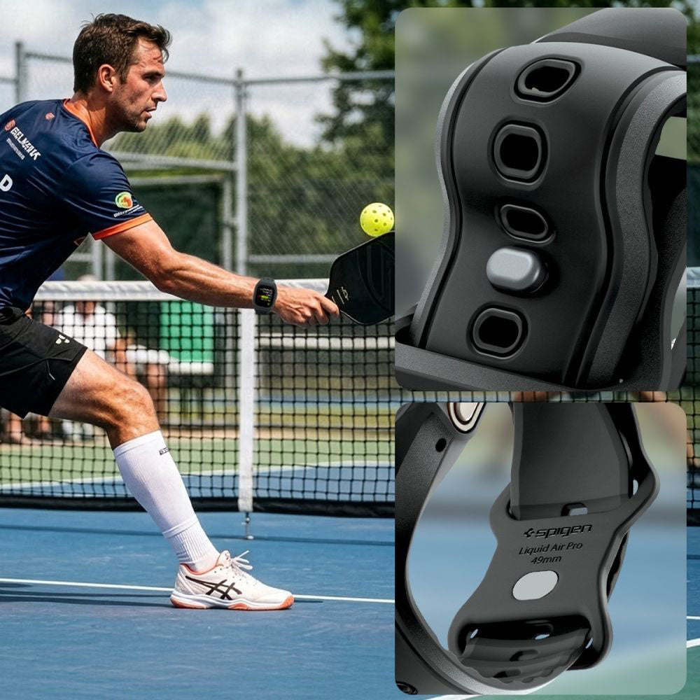 Pouzdro Spigen Liquid Air Pro s ochrannou fólií pro Apple Watch Ultra Series, matná černá ACS11416