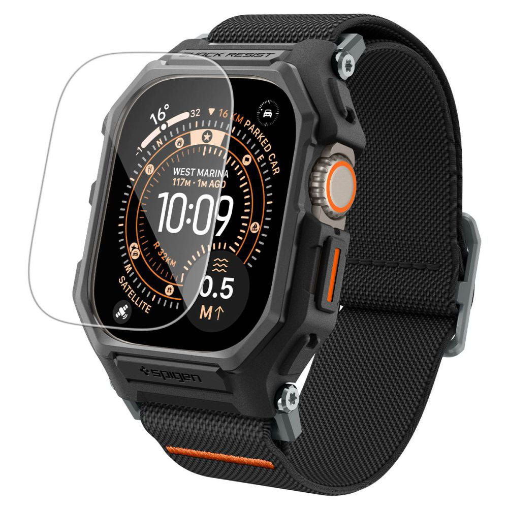 Pouzdro Spigen Lite Fit Pro s ochrannou fólií pro Apple Watch Ultra Series, matná černá ACS11415