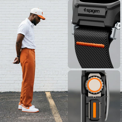 Pouzdro Spigen Lite Fit Pro s ochrannou fólií pro Apple Watch Ultra Series, matná černá ACS11415