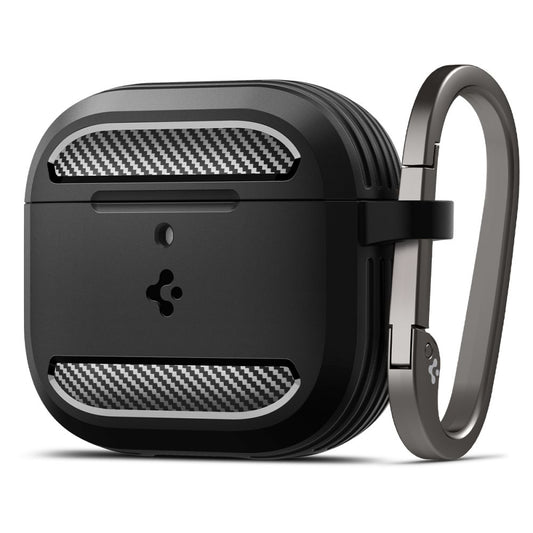 Pouzdro Spigen Rugged Armor pro Apple AirPods 4, Matně černé