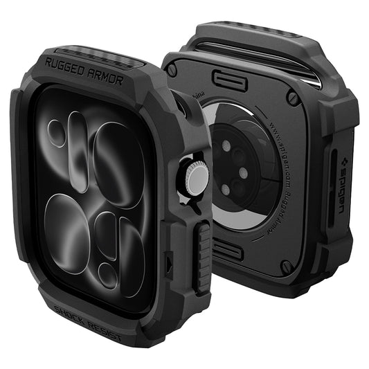 Pouzdro Spigen Rugged Armor pro Apple Watch Series 12 46mm, Matná černá ACS11886