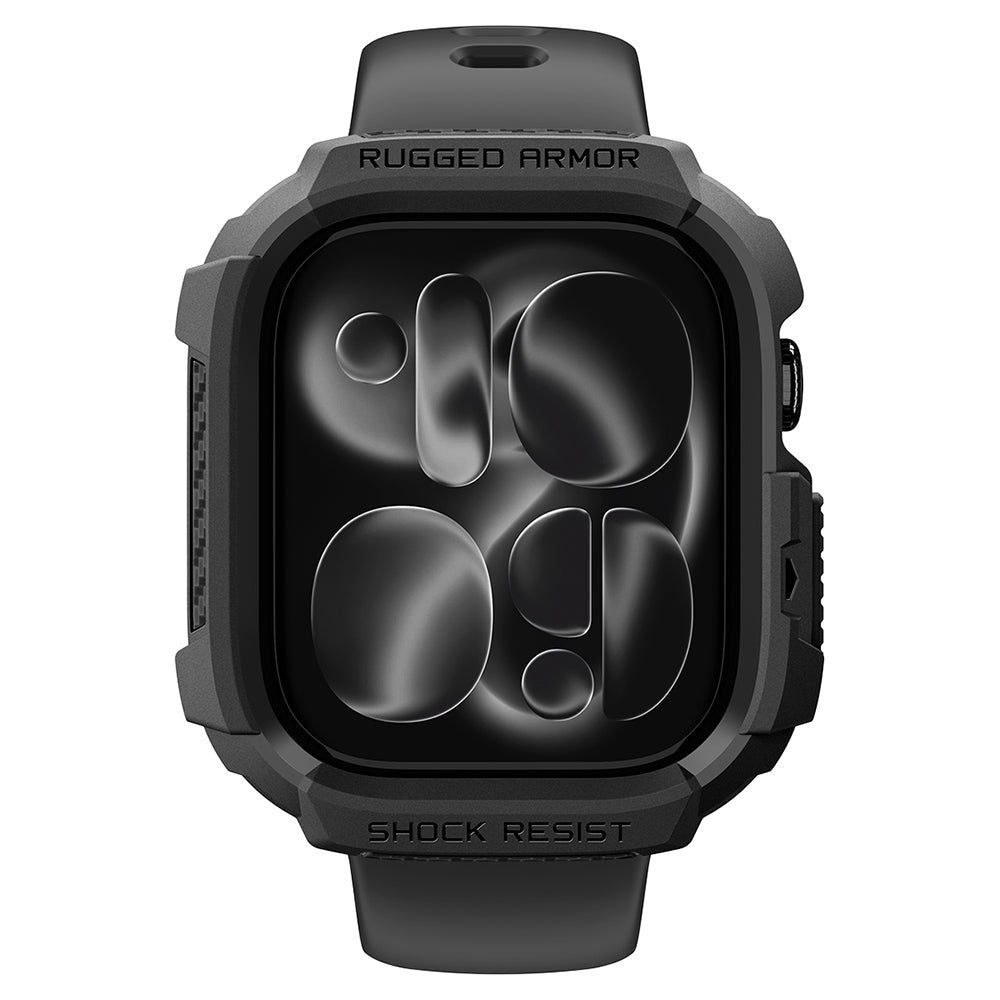 Spigen Rugged Armor Case for Apple Watch Series 12 46mm, Matte Black ACS11886