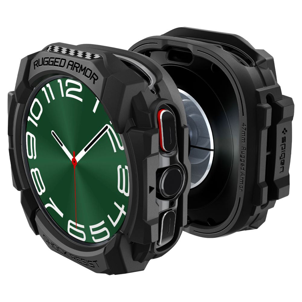 Spigen Rugged Armor Case for Samsung Galaxy Watch Ultra, Black