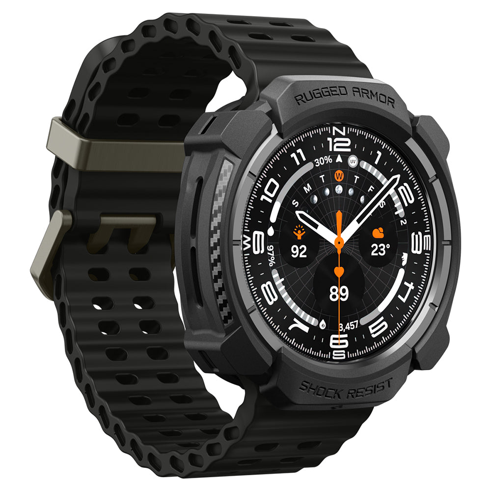 Pouzdro Spigen Rugged Armor pro Samsung Galaxy Watch Ultra2, matná černá ACS11611