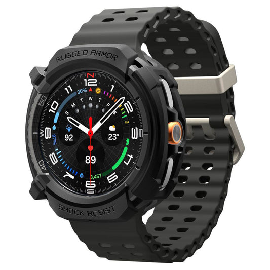 Pouzdro Spigen Rugged Armor pro Samsung Galaxy Watch8 Classic, Matně černé ACS10012