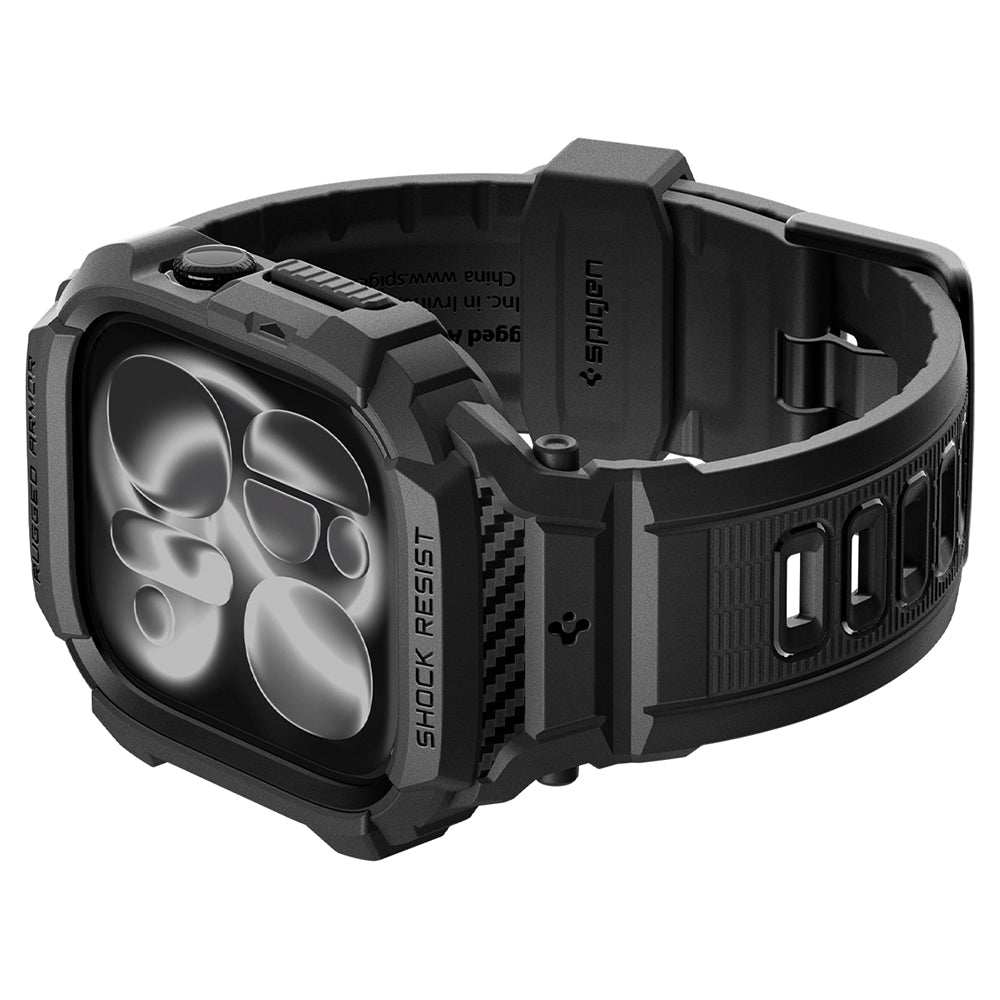Pouzdro Spigen Rugged Armor Pro pro Apple Watch Series 12 42mm, Matná černá ACS11883