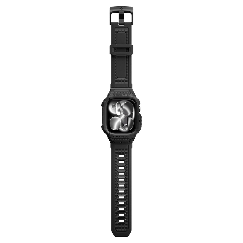 Pouzdro Spigen Rugged Armor Pro pro Apple Watch Series 12 42mm, Matná černá ACS11883