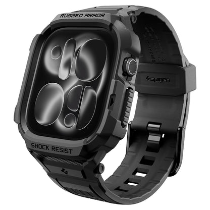 Spigen Rugged Armor Pro Case for Apple Watch Series 12 46mm, Matte Black ACS11894