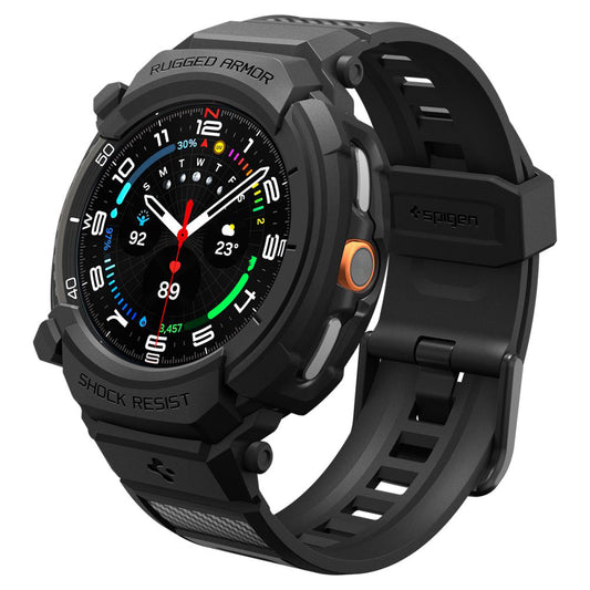 Pouzdro Spigen Rugged Armor Pro pro Samsung Galaxy Watch8 Classic, Matně černé ACS10013