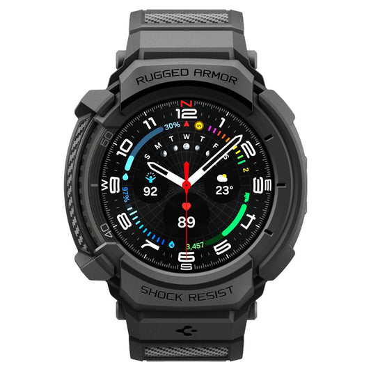 Pouzdro Spigen Rugged Armor Pro pro Samsung Galaxy Watch8 Classic, Matně černé ACS10013