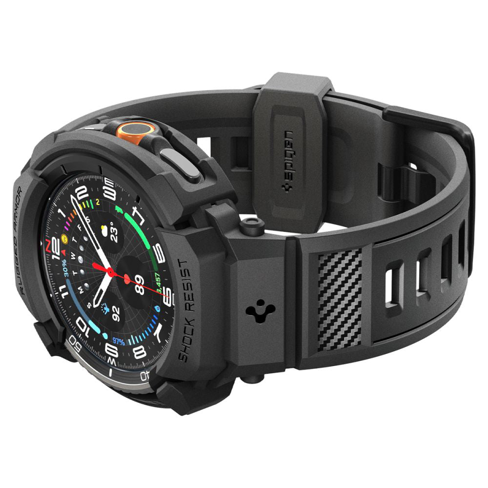 Spigen Rugged Armor Pro Case for Samsung Galaxy Watch8 Classic, Matte Black ACS10013
