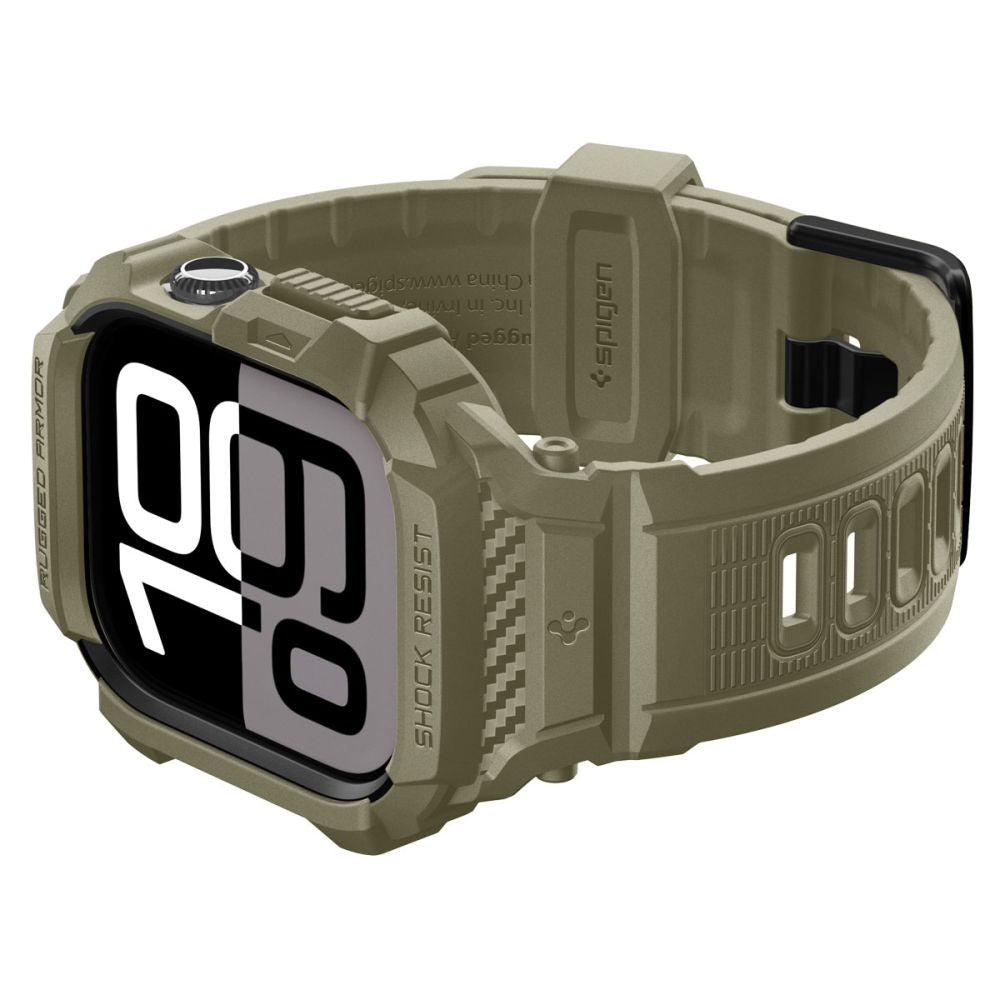 Pouzdro Spigen Rugged Armor Pro V2 pro Apple Watch Series 10 46mm, Khaki